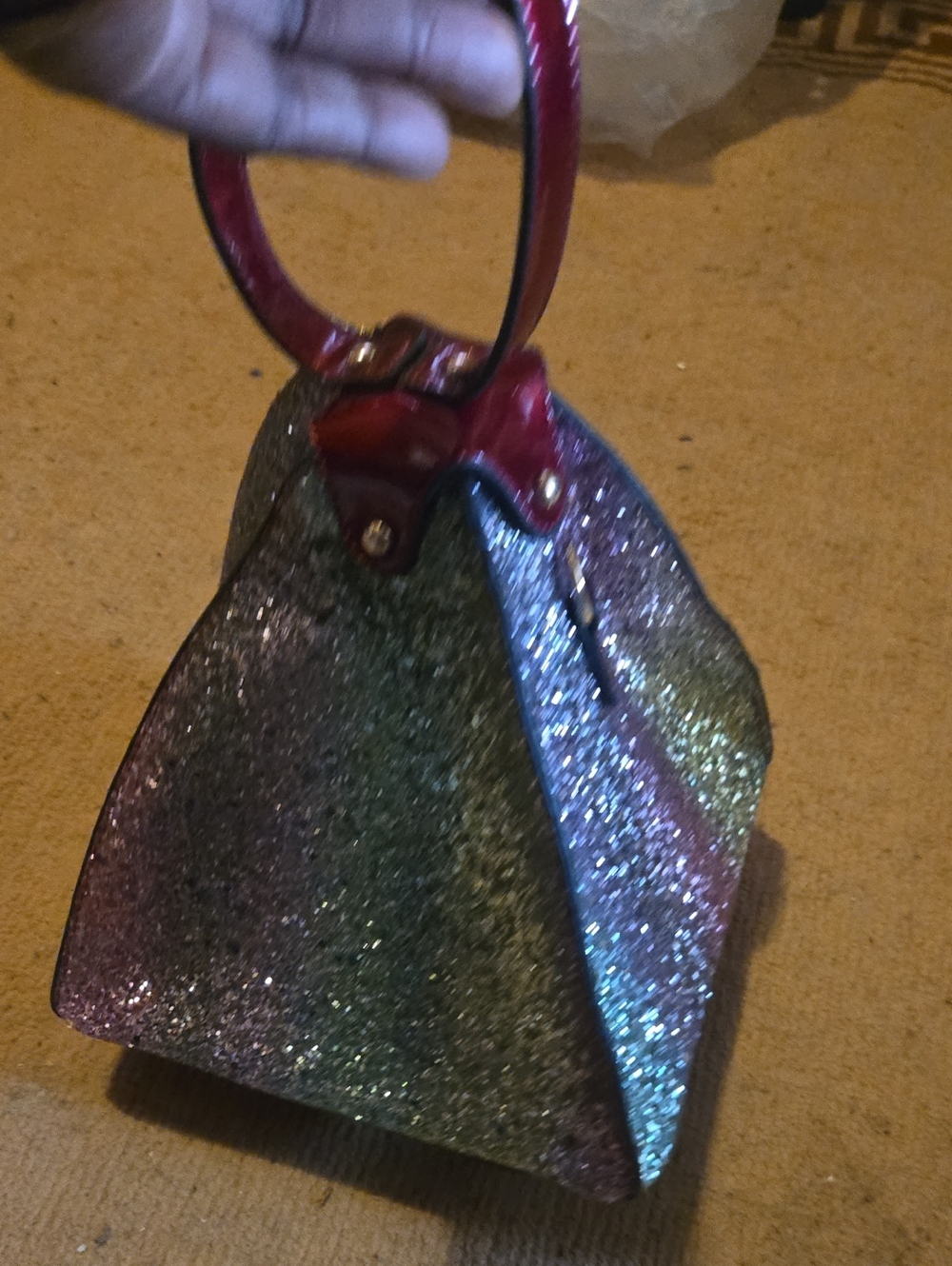 Sparkle Multi-Color Ring-Handle Women’s Handbag